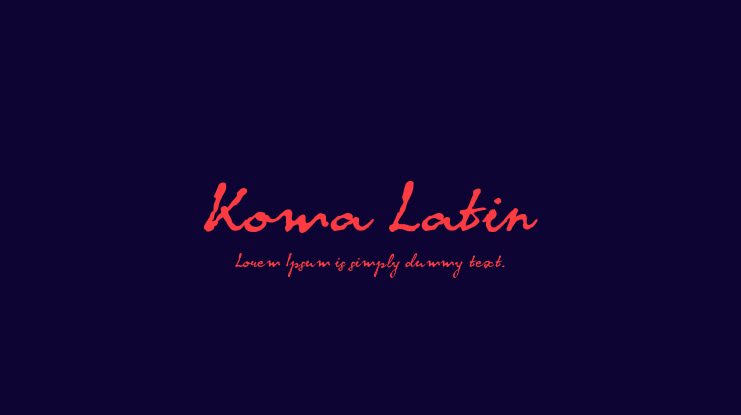 Koma Latin Font