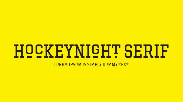 Hockeynight Serif Font Family