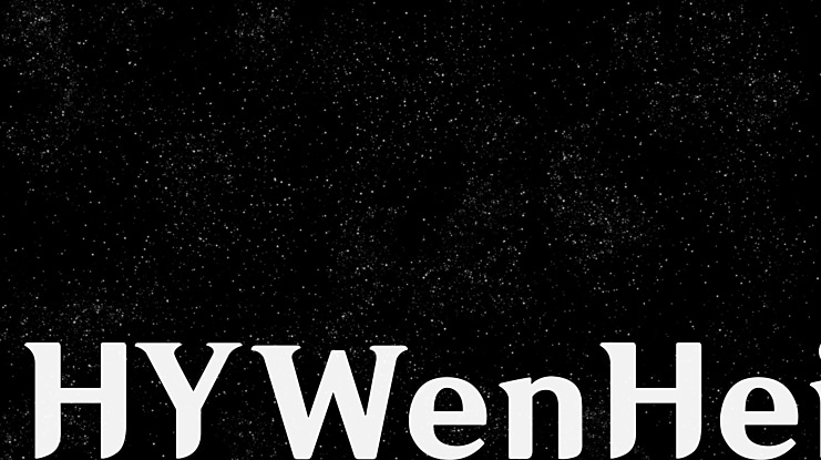 HYWenHei Font