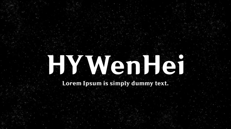 HYWenHei Font