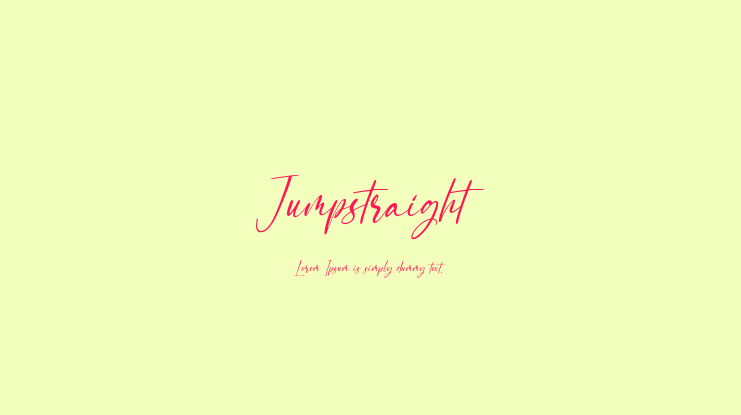 Jumpstraight Font