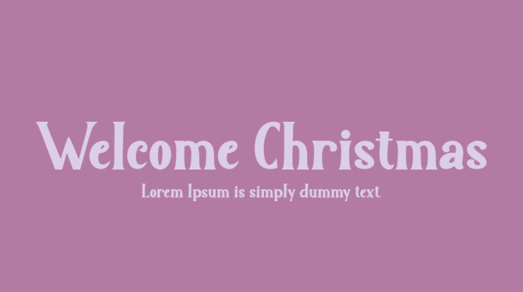Welcome Christmas Font Family