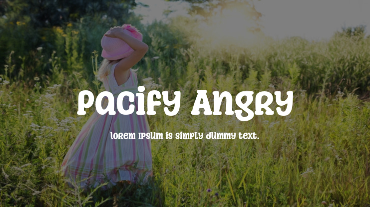 Pacify Angry Font