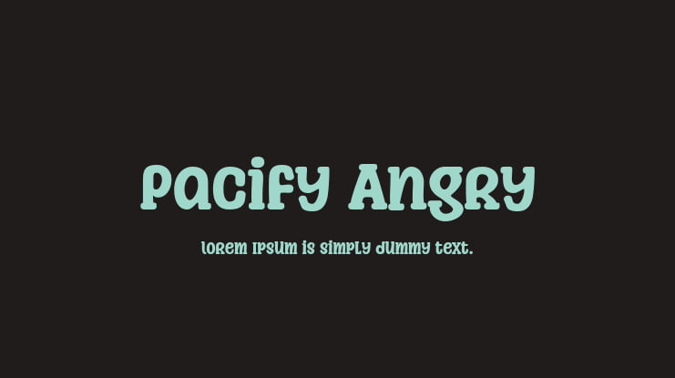 Pacify Angry Font
