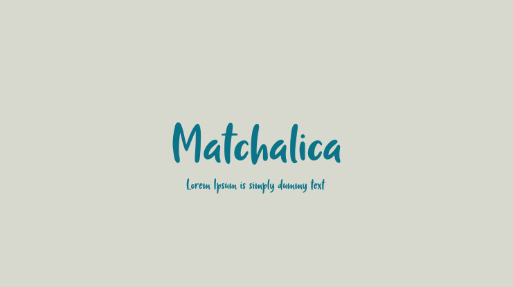 Matchalica Font