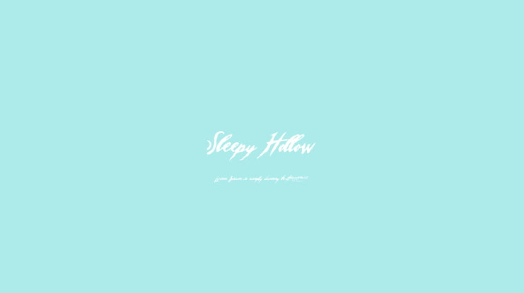 Sleepy Hollow Font