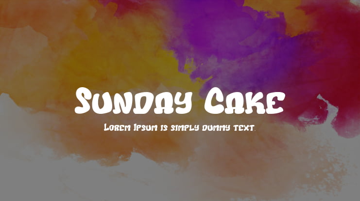 Sunday Cake Font