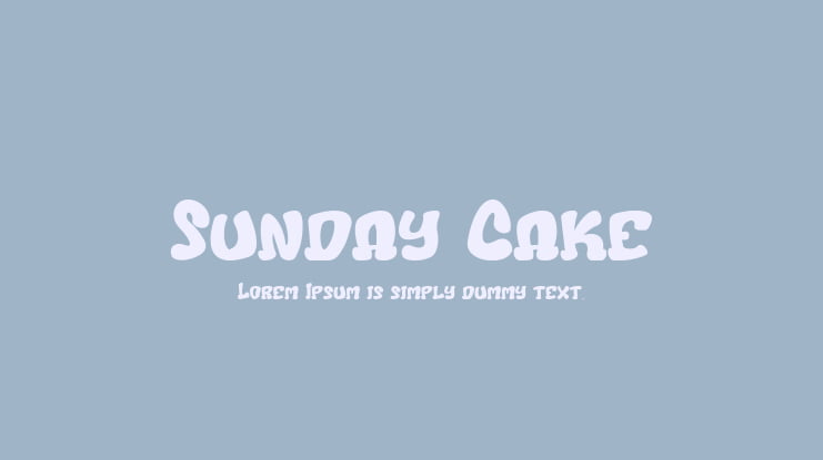 Sunday Cake Font