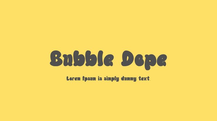 Bubble Dope Font