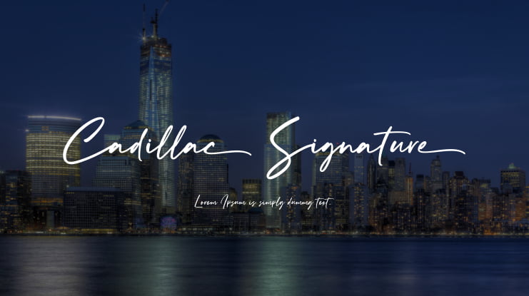 CadillacSignature Font