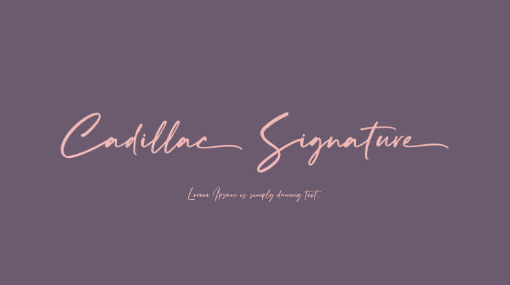 CadillacSignature Font
