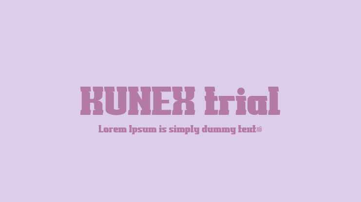 KUNEX trial Font Family