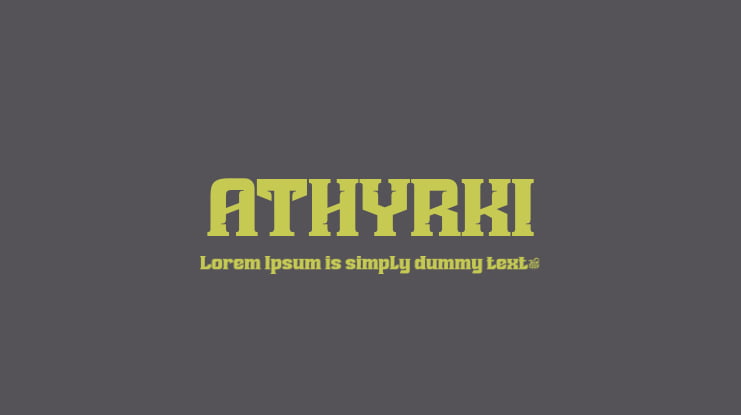 ATHYRKI Font Family