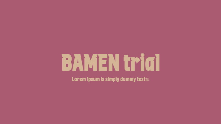 BAMEN trial Font Family