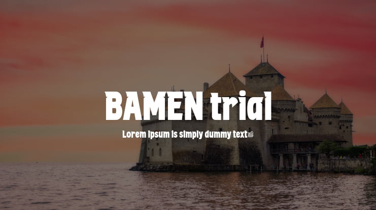 BAMEN trial Font Family