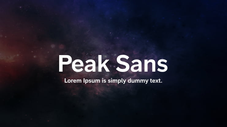 Peak Sans Font Family