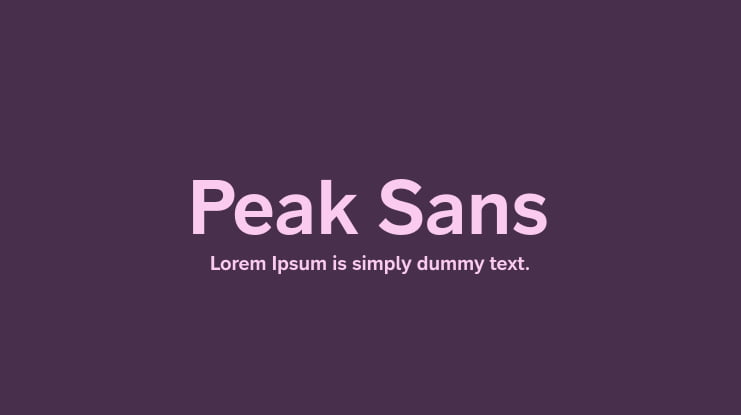 Peak Sans Font Family