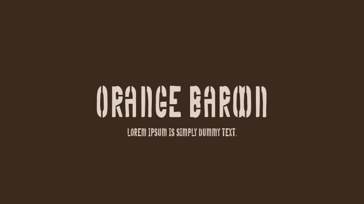 Orange Baroon Font