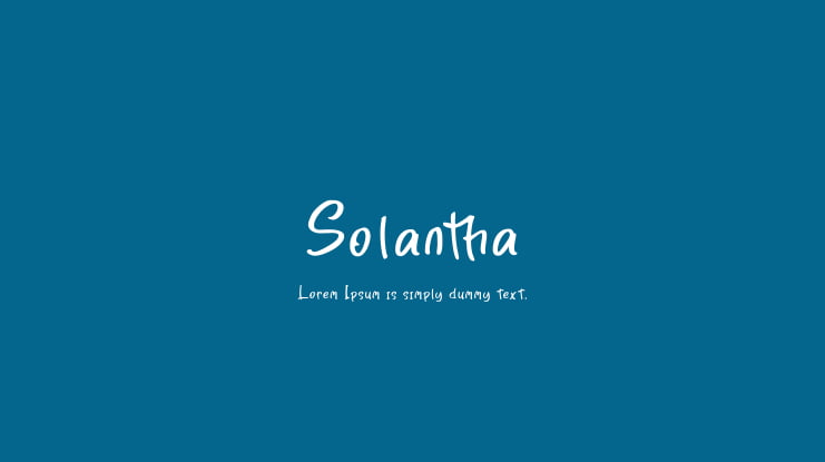 Solantha Font