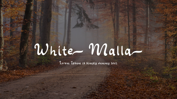 White Malla Font