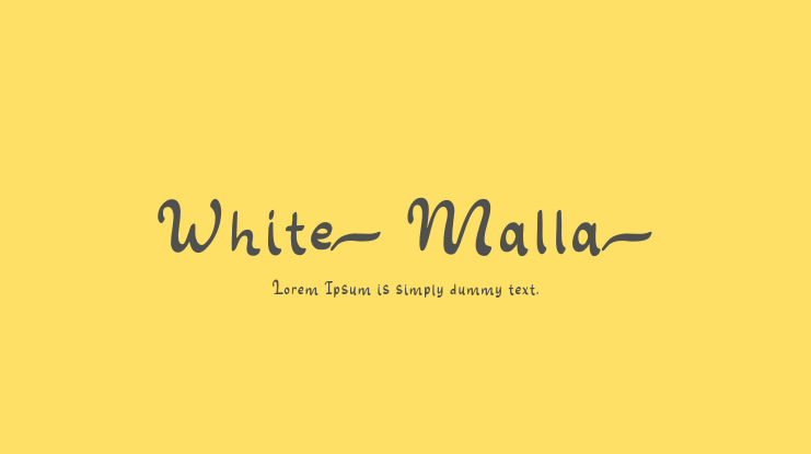 White Malla Font