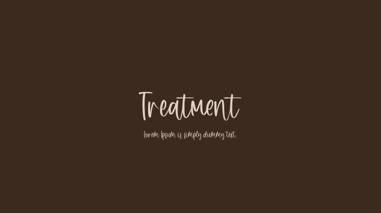 Treatment Font