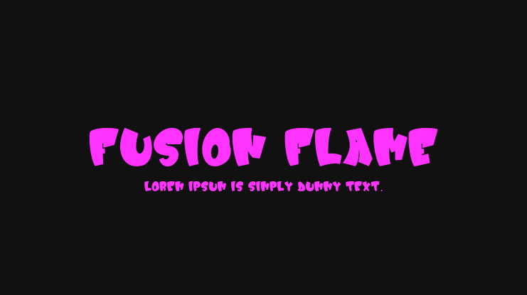 Fusion Flame Font