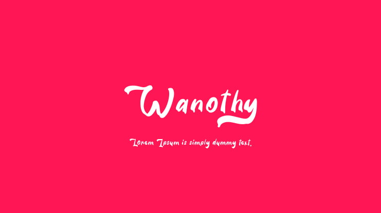 Wanothy Font