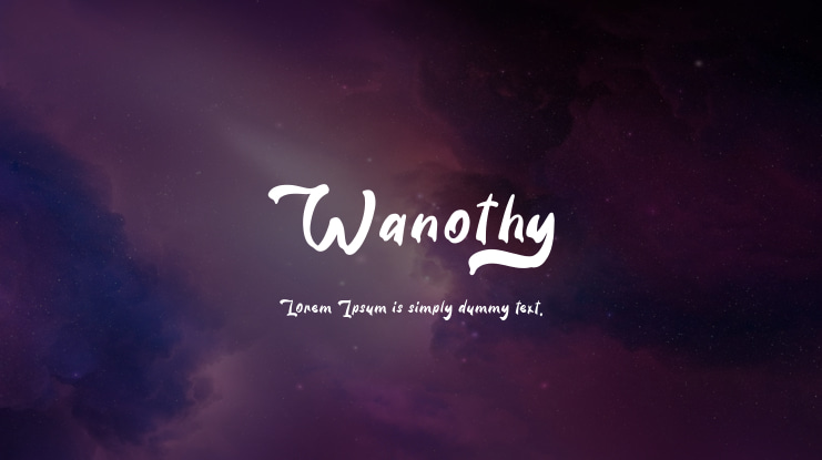 Wanothy Font