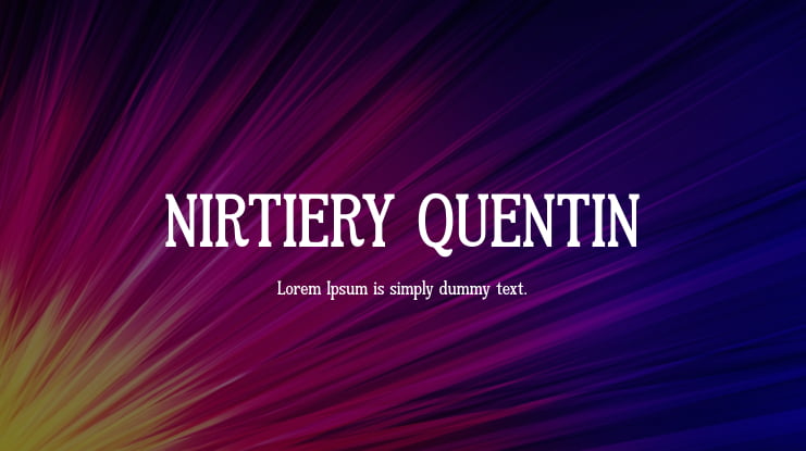 NIRTIERY QUENTIN Font