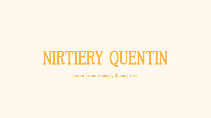NIRTIERY QUENTIN Font