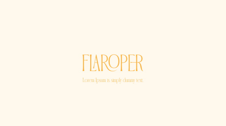 FLAROPER Font