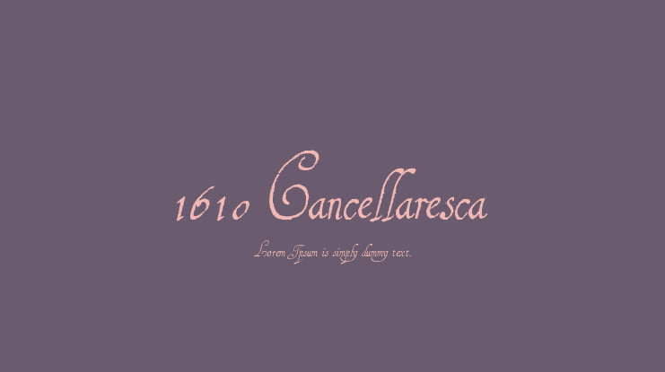1610 Cancellaresca Font