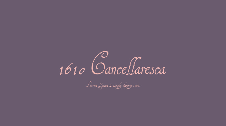 1610 Cancellaresca Font