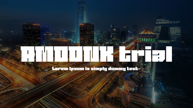 AMOONK trial Font Family