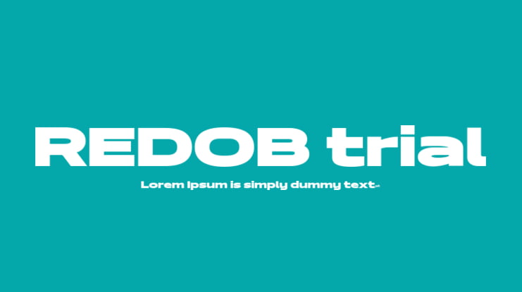 REDOB trial Font Family