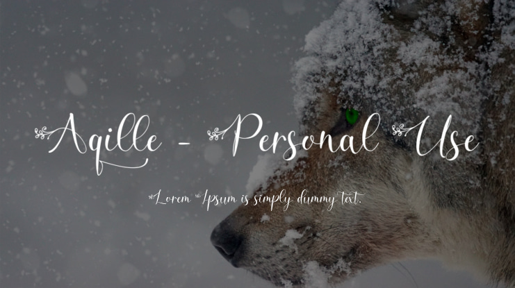 Aqille - Personal Use Font