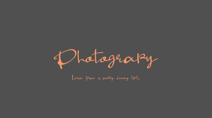 Photograpy Font