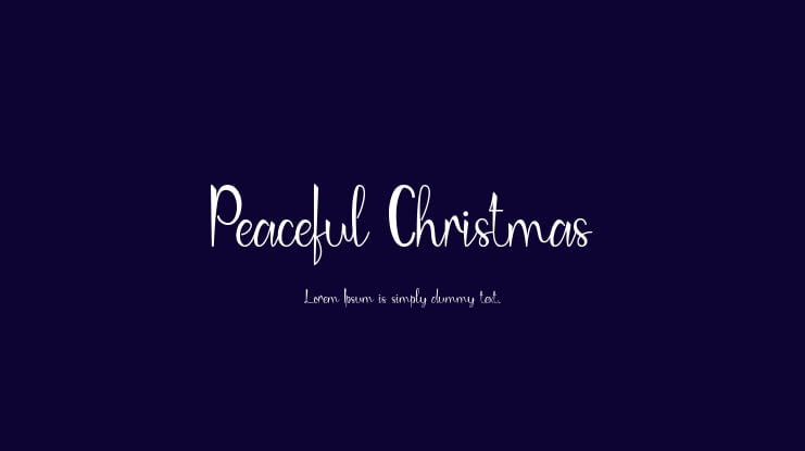 Peaceful Christmas Font