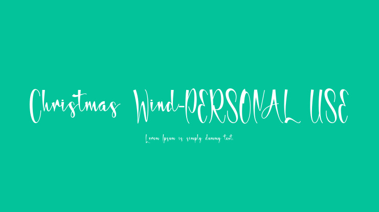 Christmas Wind-PERSONAL USE Font