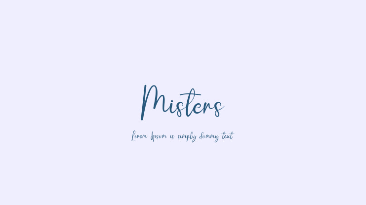 Misters Font