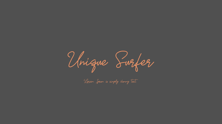 Unique Surfer Font