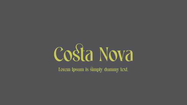 Costa Nova Font