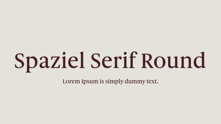 Spaziel Serif Round Font