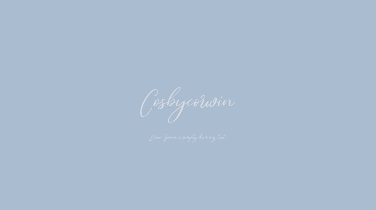Cosbycorwin Font