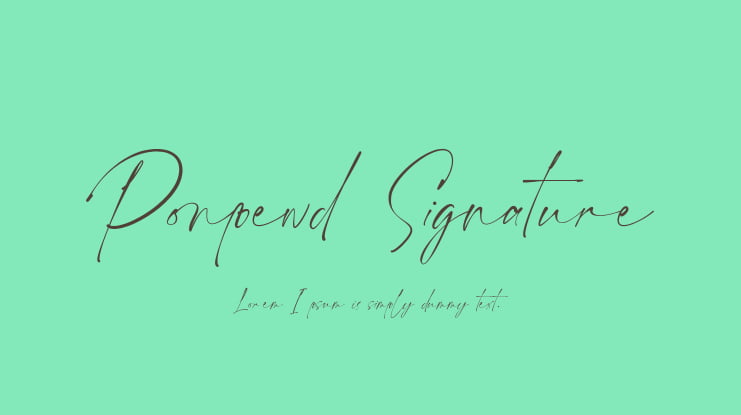 Ponpewd Signature Font