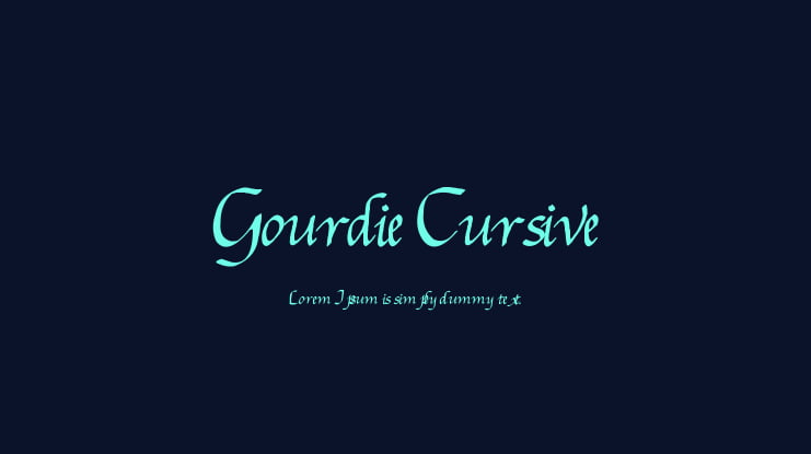 Gourdie Cursive Font Family