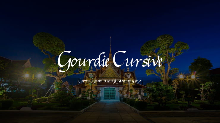 Gourdie Cursive Font Family