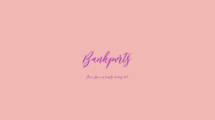 Bankports Font