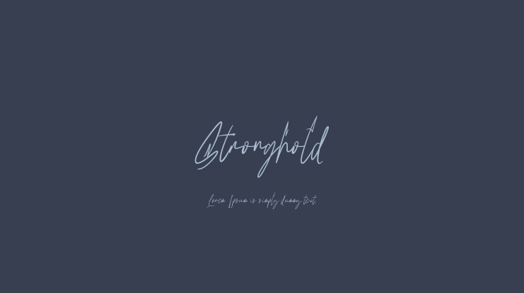 Stronghold Font